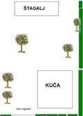 Tlocrt kuća i vrt