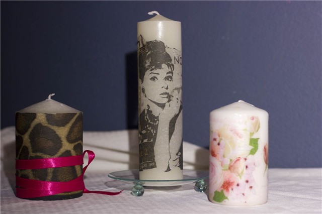 decoupage svijece