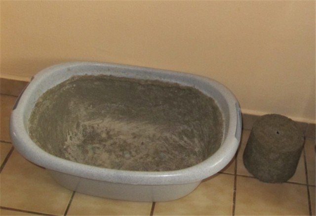 Posude - tehnika papir beton